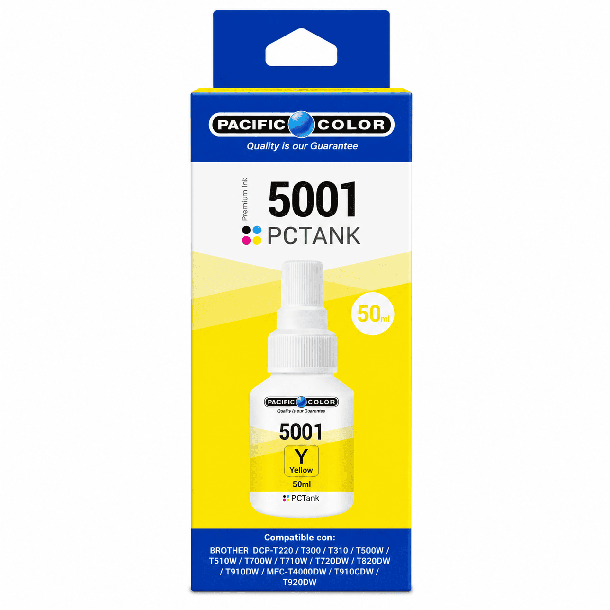 TINTA RECARGA (A) BT5001Y AMARILLO 50ML (BROTHER) PACIFIC COLOR