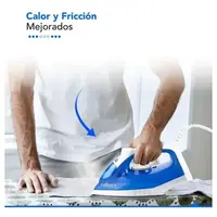 PLANCHA A VAPOR 1100W STEAM GLIDE  AZUL