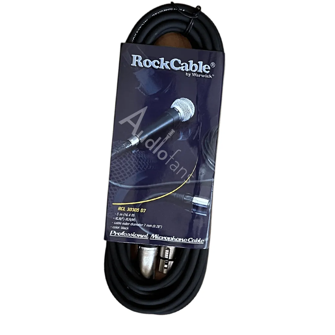 CABLE PARA MICROFONO 5M RCL 30305 D7 ROCKCABLE COLOR NEGRO