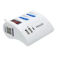 ALARGADOR ELECTRICO MULTIPLE 3 ENCHU. 2MT/2500W USB TIPO C/ON-OFF 2044N