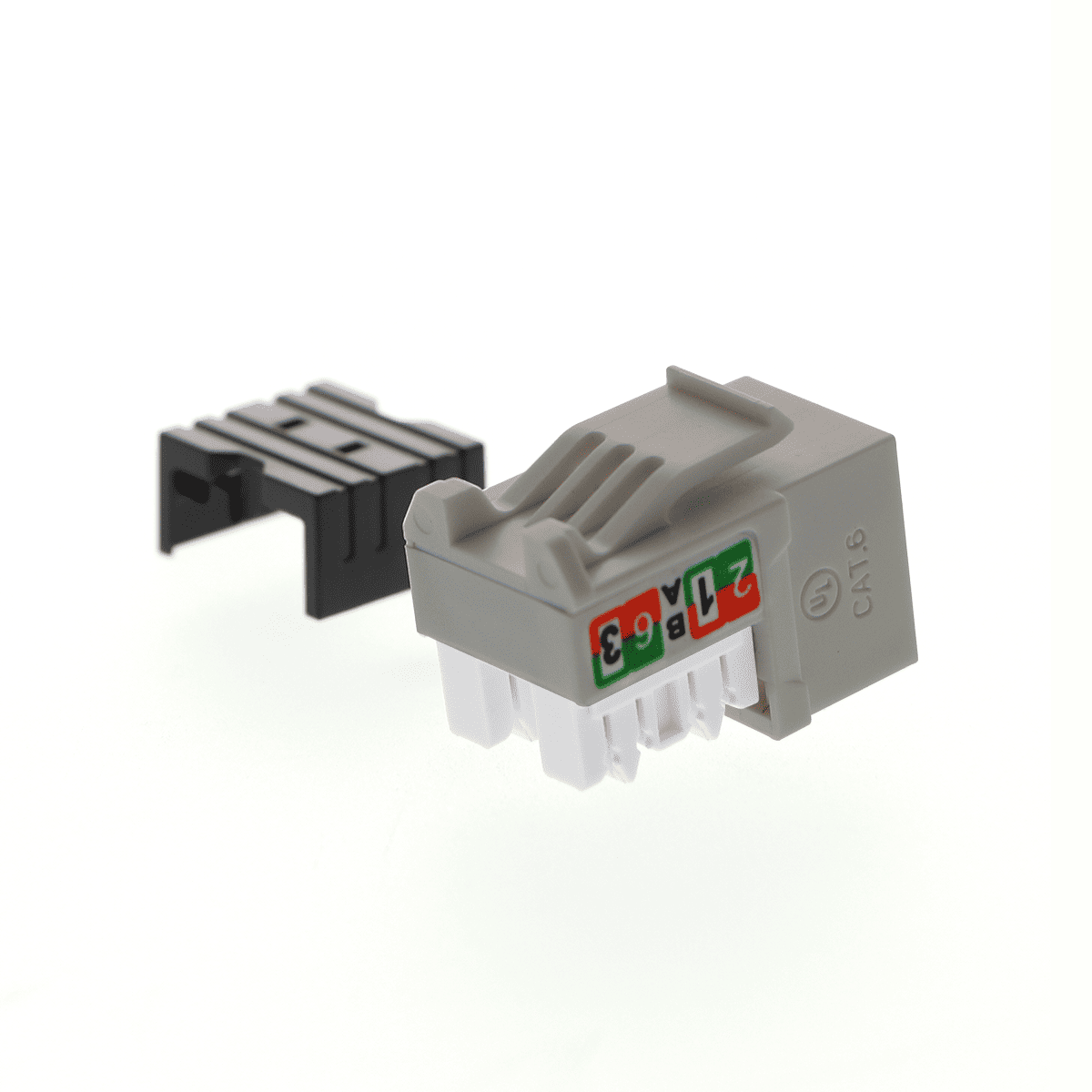 MÓDULO KEYSTONE JACK RJ45 CAT6 GRIS