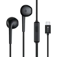 AUDIFONO ALAMBRICO IN-EAR C/MIC USB-C AUT125N NEGRO 1HORA