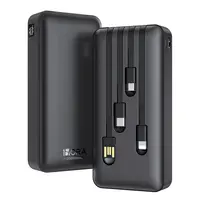 POWER BANK C/CABLES 20000MAH 10.5W GAR159N NEGRO