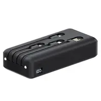 POWER BANK C/CABLES 20000MAH 10.5W GAR159N NEGRO