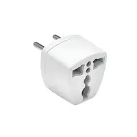 ADAPTADOR CORRIENTE AMERICANO/EUROPEO A NACIONAL 2PATAS BLANCO