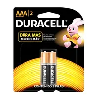 PILA ALCALINA AAA2 BLISTER PACK 2 UN. DURACELL
