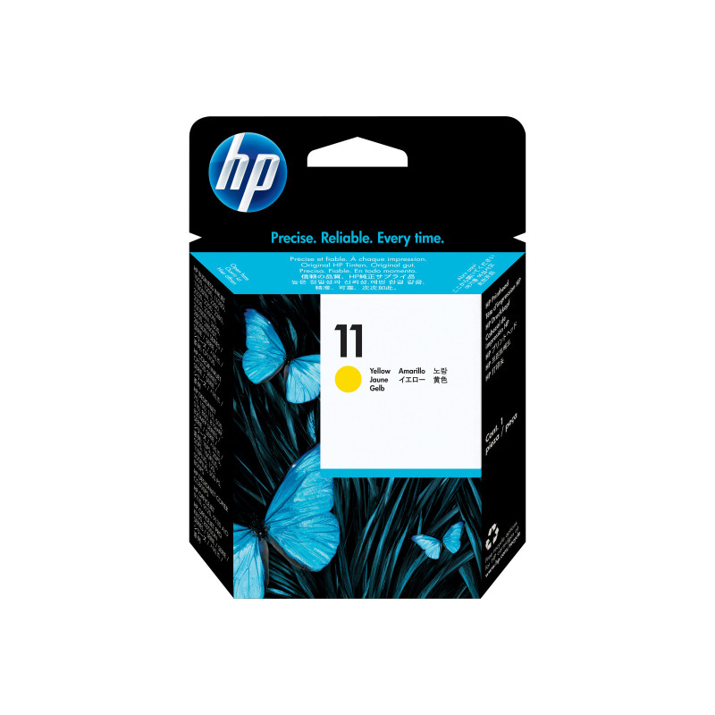 HP 11 - 28 ml - amarillo - original - cartucho de tinta - para Business Inkjet 1000, 1100, 1200, 2300, 2800; DesignJet 110, 70; Officejet Pro K850