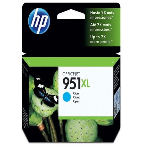HP 951XL - 24 ml - Alto rendimiento - cián - original - cartucho de tinta - para Officejet Pro 251dw, 276dw, 8100, 8600, 8600 N911a, 8610, 8615, 8620, 8625, 8630