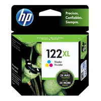 HP 122XL - 6 ml - Alto rendimiento - color (cian, magenta, amarillo) - original - cartucho de tinta - para Deskjet 1000 J110, 10XX J410, 2050 J510, 2050A J510, 2054A J510, Ink Advantage 2060 K110