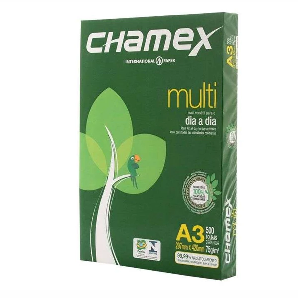 PAPEL FOTOCOPIA A3 RESMA 500 HOJAS CHAMEX