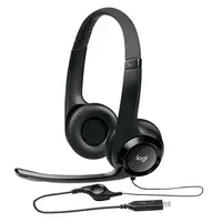 AUDIFONO CON MIC. USB H390 NEGRO