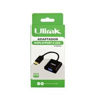 ADAPTADOR/CABLE DISPLAYPORT A VGA M/H UL-DPVGA / 0130063 ULINK