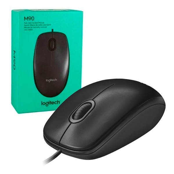 Logitech M90 - Ratón - diestro y zurdo - óptico - cableado - USB