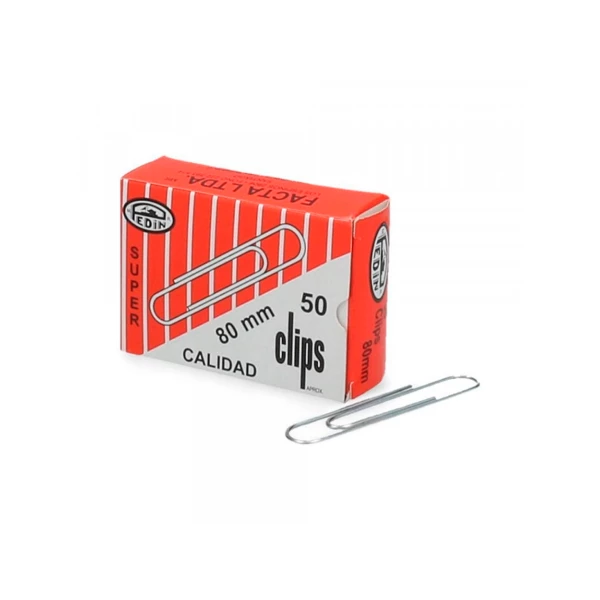 CAJA CLIPS N80 REDONDO 50UN. 80MM GIGANTE