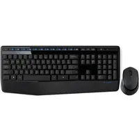 Logitech Wireless Combo MK345 - Juego de teclado y ratón - inalámbrico - 2.4 GHz - QWERTY - español - negro, azul