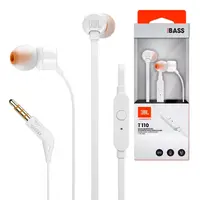 AUDIFONO ALAMBRICO IN-EAR C/MICROFONO JBLT110WHT BLANCO