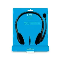AUDIFONO ALAMBRICO PLUG 3.5 OVER-EAR C/MICROFONO H111 NEGRO