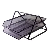 BANDEJA  METALICA REJILLA DOBLE NEGRA