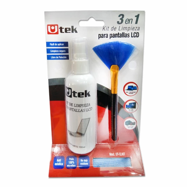KIT LIMPIEZA 3 EN 1 LIMP. PANT.100ML/PAÑO/ESCOBILLA 