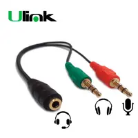 CABLE AUDIO JACK H  A  2 JACK M 15CM  COD: 150169 ULINK