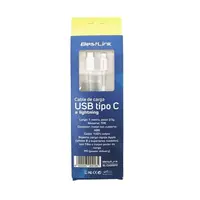 CABLE CARGADOR Y DATOS USB C A LIGHTNING 1MT/5AMP/BL-CH200PD