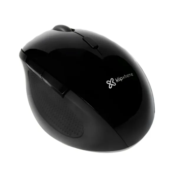 Klip Xtreme - Mouse - 2.4 GHz - Wireless - Black - Ergonomic Orbix