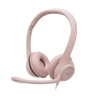 AUDIFONO ALAMBRICO USB-A OVER-EAR C/MICROFONO H390 ROSADO 