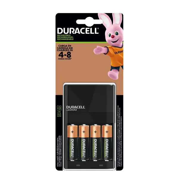 CARGADOR PILAS 2500 mAh AA/AAA/4UN +4 PILAS RECARG AA 