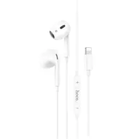 AUDIFONO ALAMBRICO LIGHTNING IN-EAR C/MICROFONO M111 BLANCO
