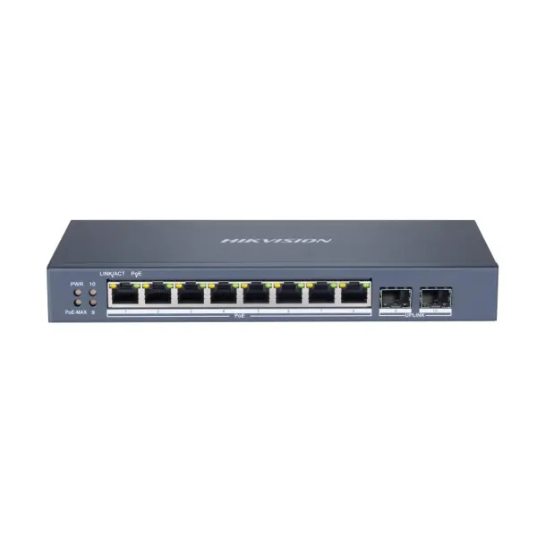 SWITCH 10/100/1000 10P/ 8P POE + 2 P FIBRA DS-3E1510P-SI(O-STD) 