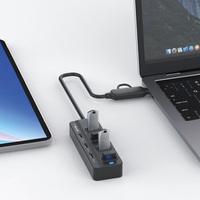 HUB USB C/ USB 3.0 4P USB3.0/ 3P USB-C UL-HUBAC730 ULINK