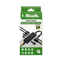 ADAPTADOR MULTIPUERTO USB-C 9 EN 1/HDMI*1/USB3.0*3/PD/SD/TF*1/GLAN*1/AUDIO3.5 60150