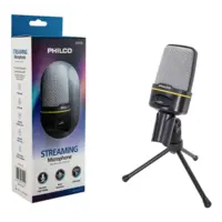MICROFONO CONDENSADOR GAMER/STREAMER C/ TRIPODE GM100 PHILCO