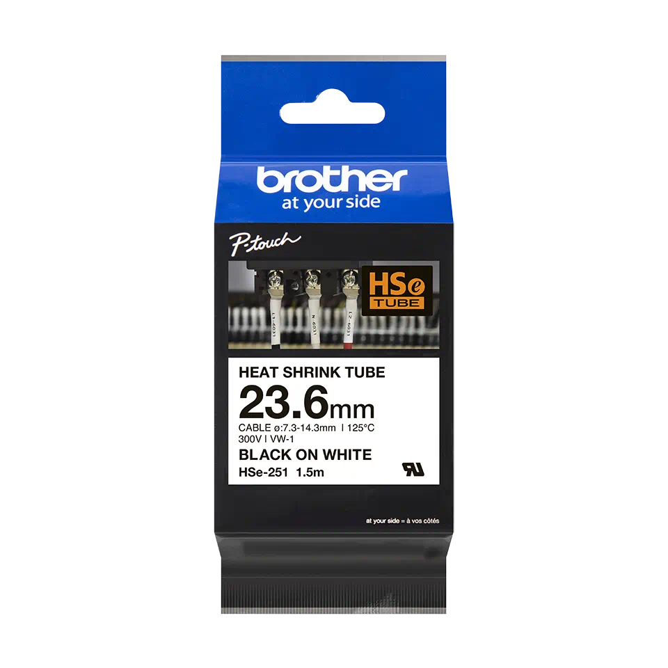 CINTA HSE-251/23,6MMX1,5M BLACK ON WHITE 