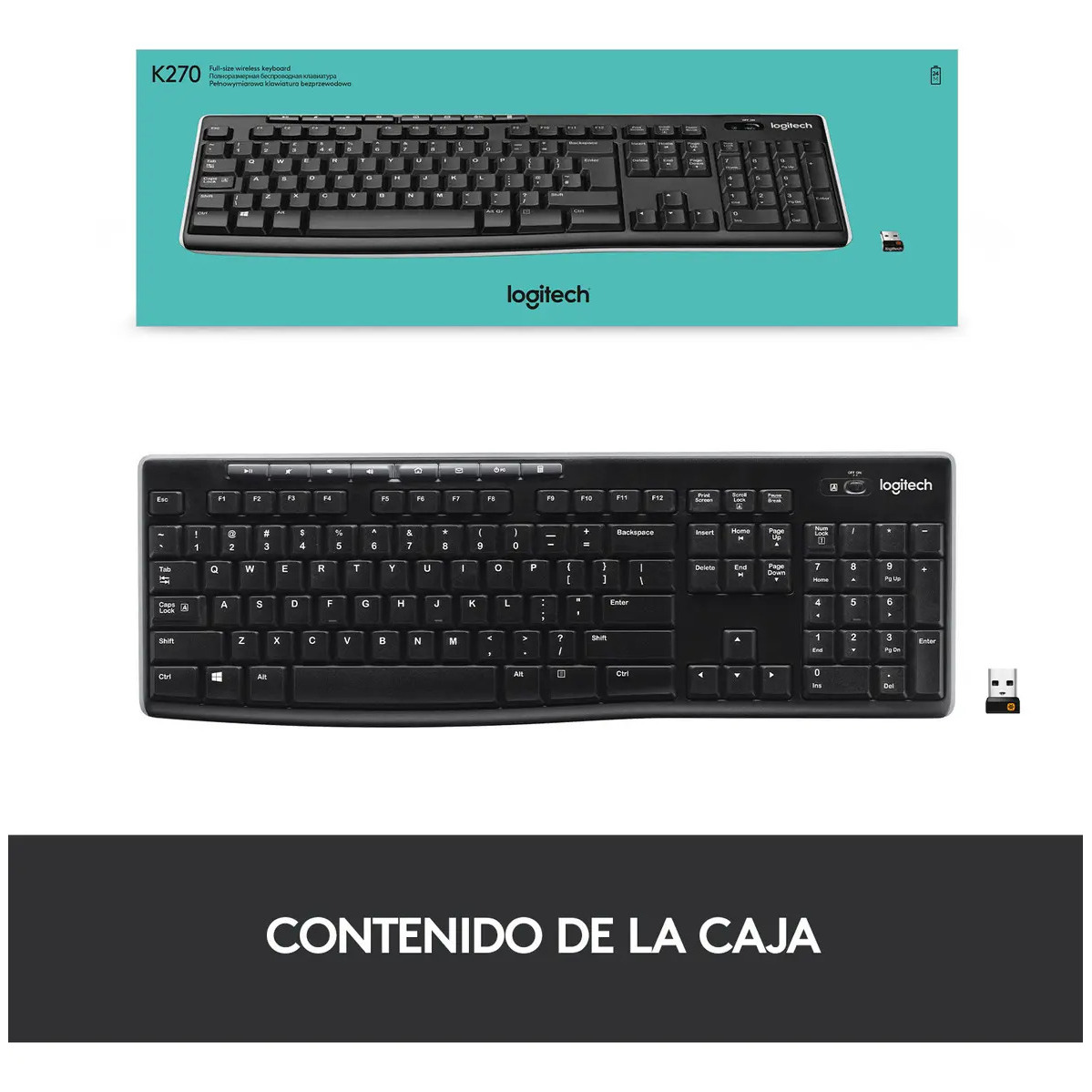 TECLADO INALAMBRICO K270 / 920-004426 5