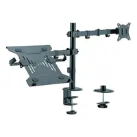 Soporte Monitor Simple p/Escritorio 13"-32" + Base de Apoyo Ntbk