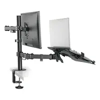 Soporte Monitor Simple p/Escritorio 13"-32" + Base de Apoyo Ntbk
