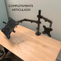 Soporte Monitor Simple p/Escritorio 13"-32" + Base de Apoyo Ntbk