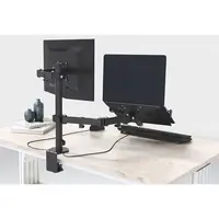 Soporte Monitor Simple p/Escritorio 13"-32" + Base de Apoyo Ntbk