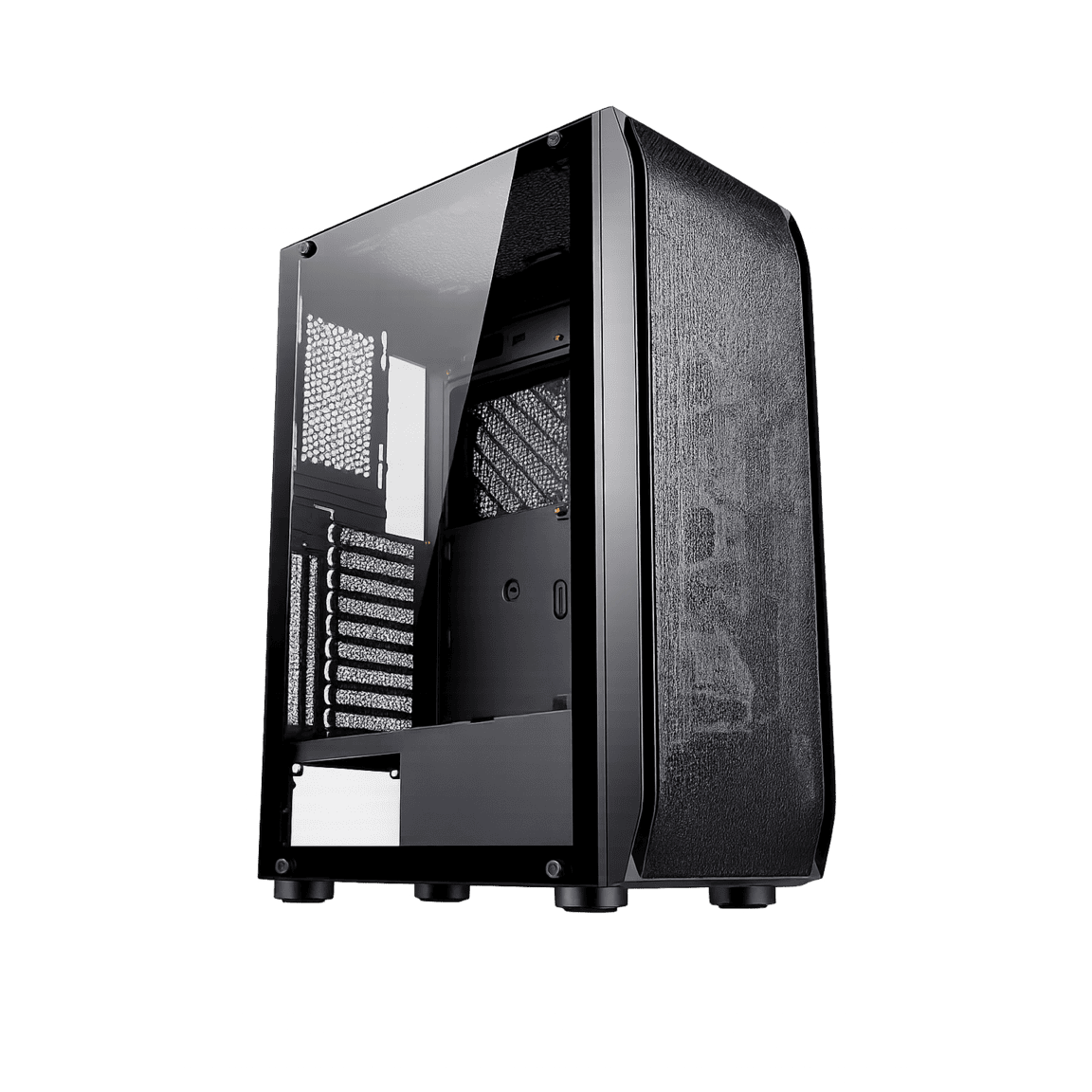 GABINETE GAMER Y03-BK 4 FAN ARGB/ 1 FAN REAR/ 3 FRONT/ E-ATX/ M-ATX/ ITX/ USB 3.0/USB 2.0/AUDIO SIN FUENTE / ESGAMING 4