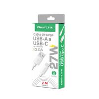 CABLE CARGA/DATOS USB-A/USB-C 3.0A 27W 2MT BL-CHCBC850 BLANCO BESTLINK