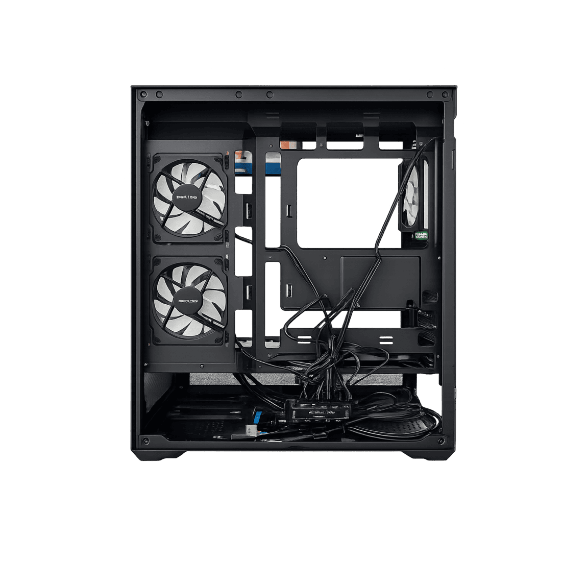 GABINETE GAMER BK01 ATX BLACK ARGB (6 FAN)  2 FAN MB/ 3 FAN ABAJO, 1 FAN TRASERO S/ FUENTE 4