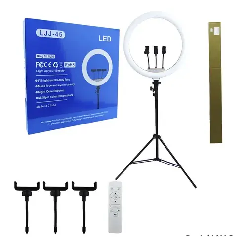 ARO DE LUZ 45 cm (18") 360° CONTROL REMOTO LJJ-45