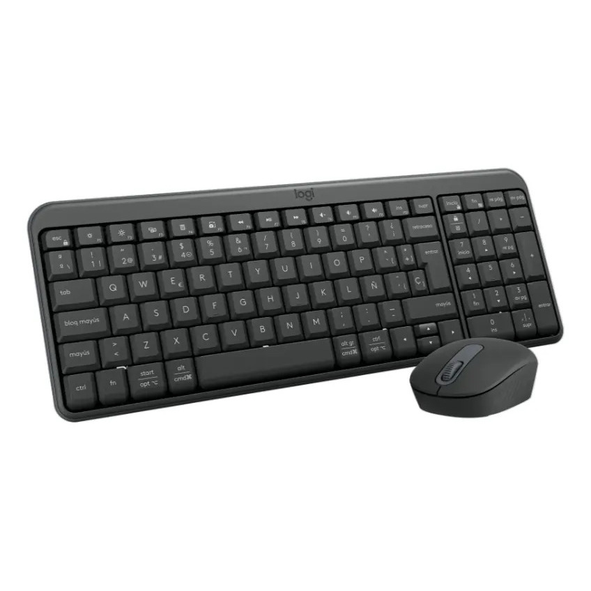 Kit Teclado Mouse Inalámbrico Logitech MK250 Compact, Qwerty Bluetooth Grafito 2