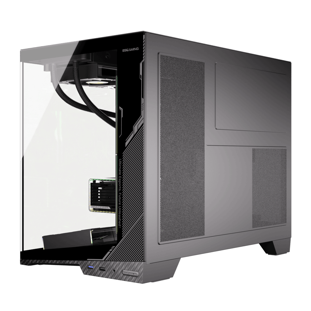 GABINETE GAMER ZERO MATX BLACK ARGB (6 FAN)  2 FAN MB/ 3 FAN ABAJO, 1 FAN TRASERO S/ FUENTE/ USB 3.0 3