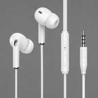 AUDIFONO ALAMBRICO IN-EAR C/MICROFONO BLANCO PLUG 3.5mm  1,2mt 