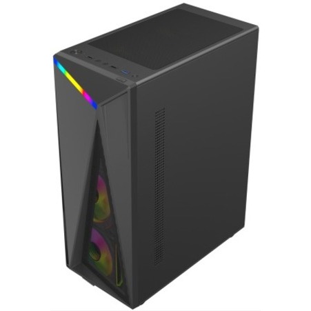 GABINETE GAMER U09 4 FAN ARGB/ 1 FAN REAR/ 3 FRONT/ ATX/ M-ATX/ I-ATX/ USB 3.0/USB 2.0/AUDIO SIN FUENTE / ESGAMING 2
