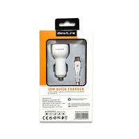 CARGADOR DE AUTO QC+PD38W C/CABLE USB-C BLANCO BL-CHCR20W