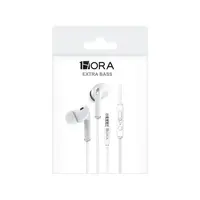 AUDIFONO ALAMBRICO IN-EAR C/MIC PLUG3.5MM AUT123B BLANCO 1HORA