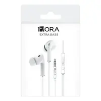 AUDIFONO ALAMBRICO IN-EAR C/MIC PLUG3.5MM AUT123B BLANCO 1HORA